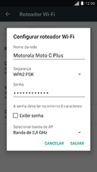 Como usar seu aparelho como um roteador de rede Wi-Fi - Motorola Moto C Plus - Passo 7