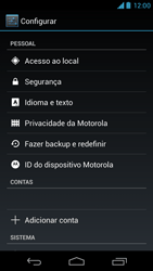 Como restaurar as configurações originais do seu aparelho - Motorola Moto X (1ª Geração) - Passo 4