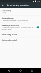 Como restaurar as configurações originais do seu aparelho - LG Google Nexus 5X - Passo 5