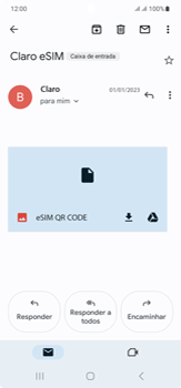 Como ativar o eSIM através do QR Code recebido via e-mail - Samsung Galaxy S23 Ultra - Passo 6