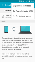 Como usar seu aparelho como um roteador de rede Wi-Fi - Samsung Galaxy J5 - Passo 7