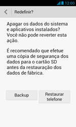 Como restaurar as configurações originais do seu aparelho - Huawei Y340 - Passo 8