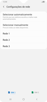 Como selecionar o tipo de rede adequada - Samsung Galaxy A20 - Passo 8