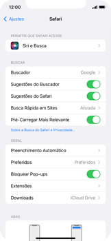 Como adicionar extensões ao Safari - Apple iOS 15 Apple iOS 15 - Passo 3