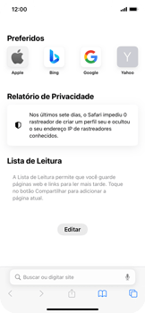 Como fazer uma busca por voz no Safari - Apple iOS 15 Apple iOS 15 - Passo 2