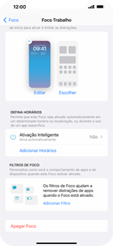 Como ativar o modo Foco - Apple iOS 16 Apple iOS 16 - Passo 19