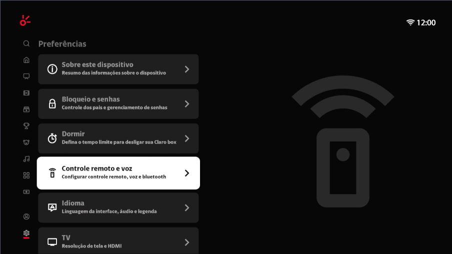Clarotv+ v5 Interface de TV