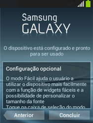 Como configurar pela primeira vez - Samsung Galaxy Pocket - Passo 13