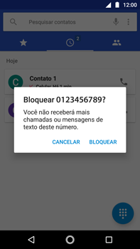 Como bloquear chamadas de um número específico - Motorola Moto G5s Plus - Passo 6