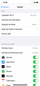 Como definir um aviso e limite de uso de dados - Apple iOS 13 Apple iOS 13 - Passo 3