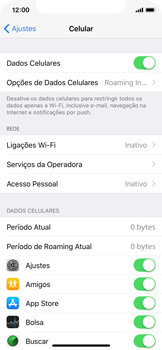 Como ativar e desativar uma rede de dados - Apple iOS 11 Apple iOS 11 - Passo 4