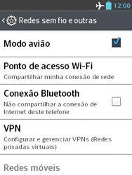 Como ativar e desativar o modo avião no seu aparelho - LG Optimus L3 II - Passo 7