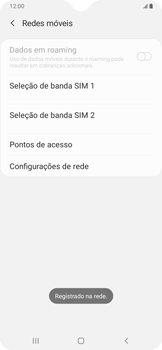 Como selecionar o tipo de rede adequada - Samsung Galaxy A20 - Passo 9