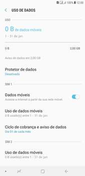 Como definir um aviso e limite de uso de dados - Samsung Galaxy J4+ - Passo 5