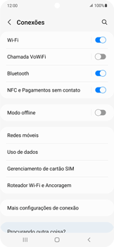 Como ativar e desativar o roaming de dados - Samsung Galaxy S22 - Passo 6