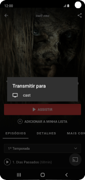 Como assistir ao conteúdo na TV através do Chromecast - Claro tv+ no Celular Claro tv+ no Celular - Passo 7