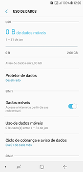 Como definir um aviso e limite de uso de dados - Samsung Galaxy J6 - Passo 5