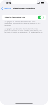 Como bloquear chamadas de números desconhecidos - Apple iOS 16 Apple iOS 16 - Passo 5