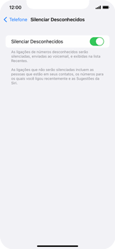 Como bloquear chamadas de números desconhecidos - Apple iOS 15 Apple iOS 15 - Passo 5