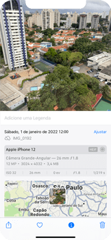 Como ver as informações de uma foto - Apple iOS 15 Apple iOS 15 - Passo 4