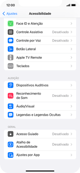 Como configurar o reconhecimento de som - Apple iOS 15 Apple iOS 15 - Passo 3