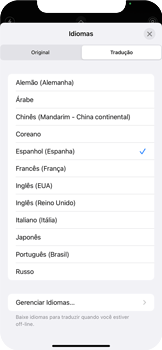 Como traduzir textos com a câmera - Apple iOS 15 Apple iOS 15 - Passo 8