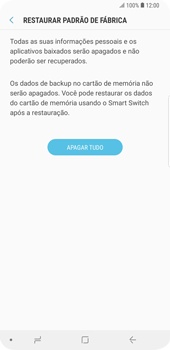 Como restaurar as configurações originais do seu aparelho - Samsung Galaxy S9 Plus - Passo 8