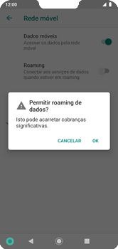 Como ativar e desativar o roaming de dados - Motorola Moto G7 Power - Passo 6