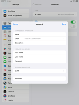 iPad 10.2 (2021) - iOS 17 - Setup email, step 24