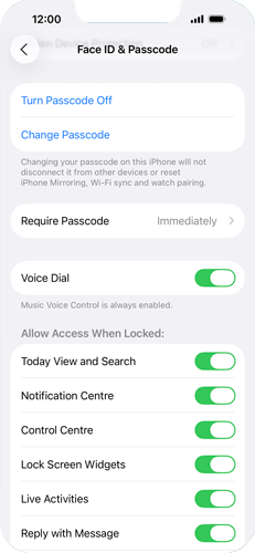 Iphone Pin Code Interface iPhone 16e - iOS26 - How to set device PIN code, step 7
