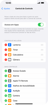 Como personalizar a Central de Controle - Apple iOS 16 Apple iOS 16 - Passo 3