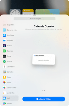 Como adicionar widgets na tela - Apple iPad mini - Passo 4