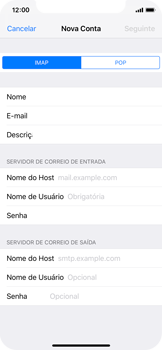 Como configurar seu celular para receber e enviar e-mails - Apple iOS 12 Apple iOS 12 - Passo 10