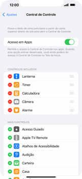 Como personalizar a Central de Controle - Apple iOS 16 Apple iOS 16 - Passo 4