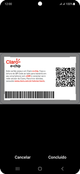 Como ativar o eSIM através do QR Code recebido via e-mail - Samsung Galaxy S23 - Passo 16