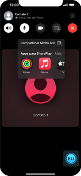 Como compartilhar a tela com outra pessoa no FaceTime - Apple iOS 16 Apple iOS 16 - Passo 8