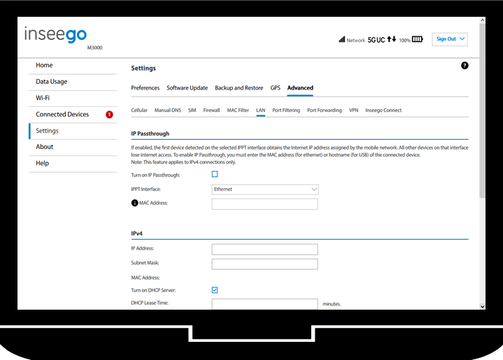 Overview of advanced settings | MiFi® X PRO 5G | support
