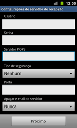 Como configurar seu celular para receber e enviar e-mails - Samsung Galaxy S II - Passo 9