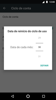 Como definir um aviso e limite de uso de dados - Motorola Moto G5s Plus - Passo 6