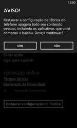 Como restaurar as configurações originais do seu aparelho - Nokia Lumia 1020 - Passo 6