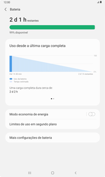 Como ativar e desativar a porcentagem da bateria - Samsung Galaxy Tab A7 Lite - Passo 5