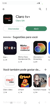 Como baixar o aplicativo Claro tv+ em um Android - Claro tv+ no Celular Claro tv+ no Celular - Passo 7