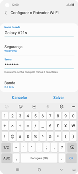 Como usar seu aparelho como um roteador de rede Wi-Fi - Samsung Galaxy A21s - Passo 9