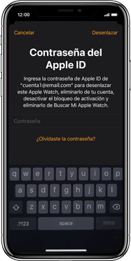 Desenlazar apple watch online de iphone