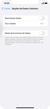 Como ativar e desativar o VoLTE - Apple iOS 15 Apple iOS 15 - Passo 5