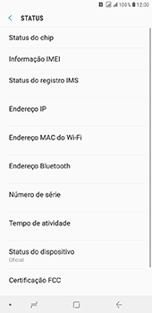 Como encontrar o número de IMEI do seu aparelho - Samsung Galaxy J8 - Passo 5