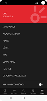 Conheça o Claro tv+ Kids - Claro tv+ no Celular Claro tv+ no Celular - Passo 3