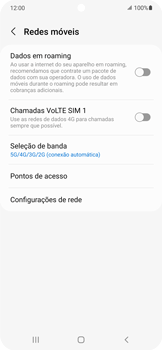 Como ativar e desativar o roaming de dados - Samsung Galaxy S22 - Passo 7