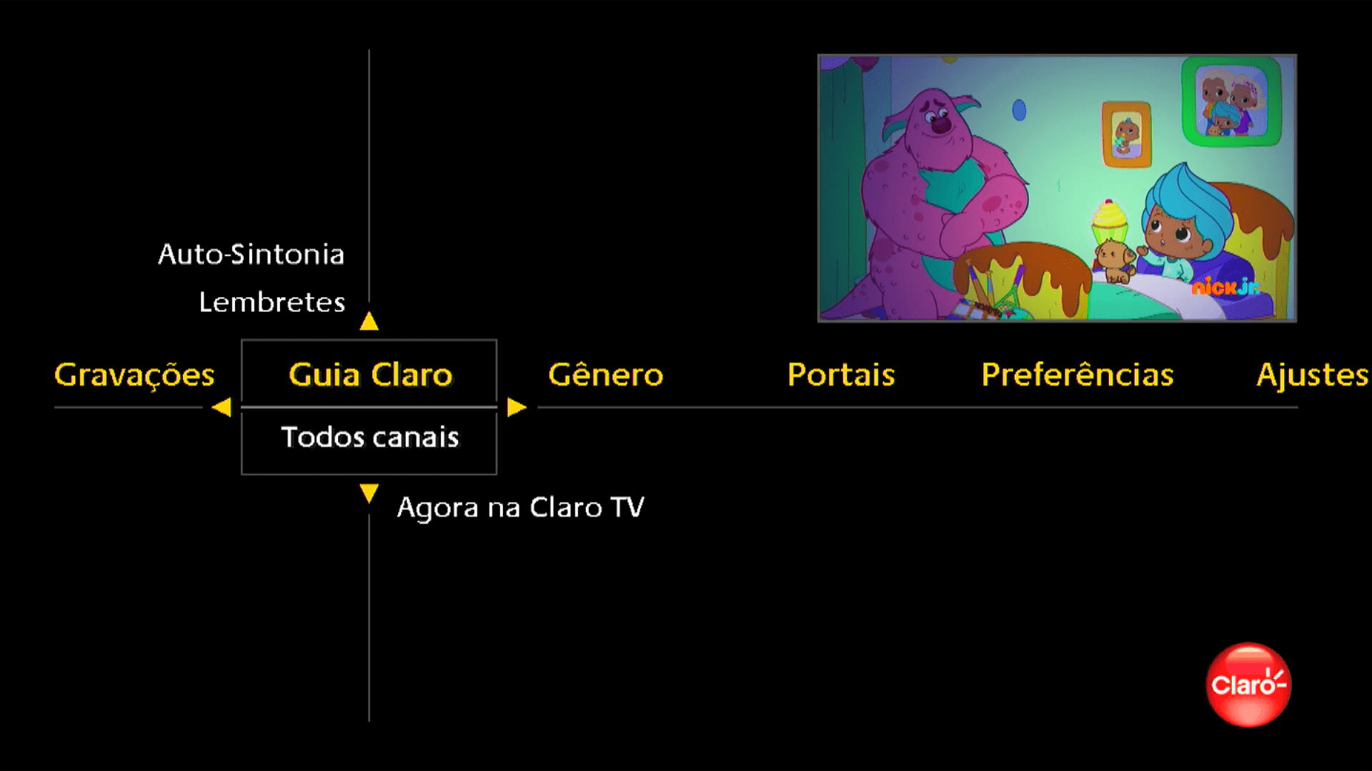 Claro Legado Interface de TV