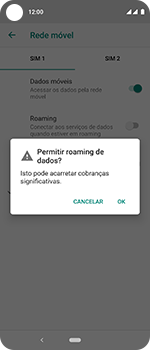 Como ativar e desativar o roaming de dados - Motorola One Vision - Passo 7